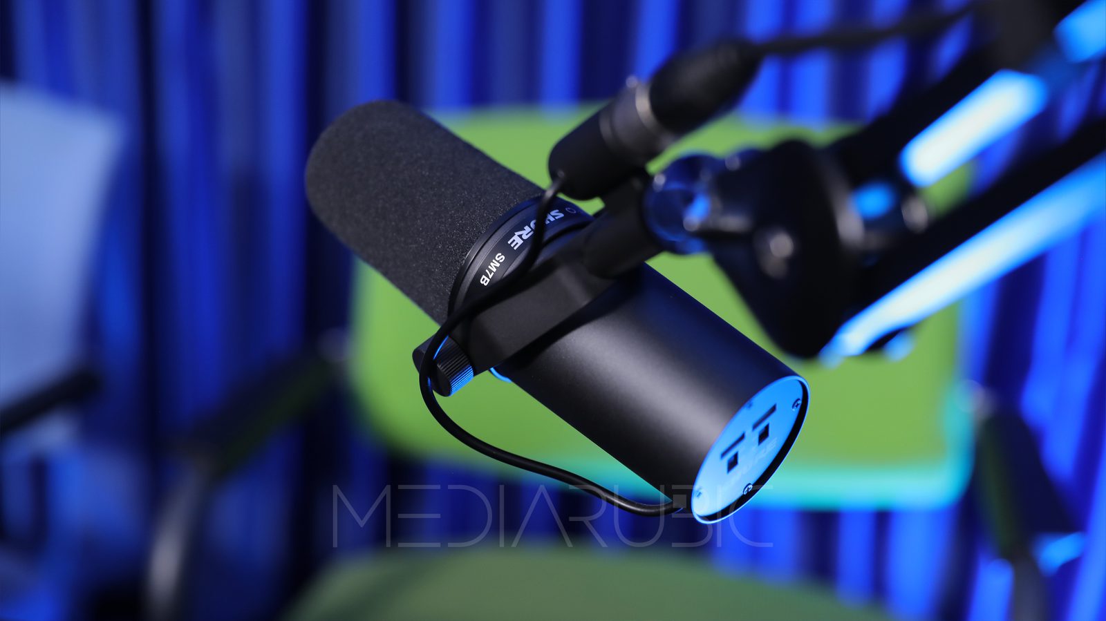 Broadcast mikrofon yakın plan